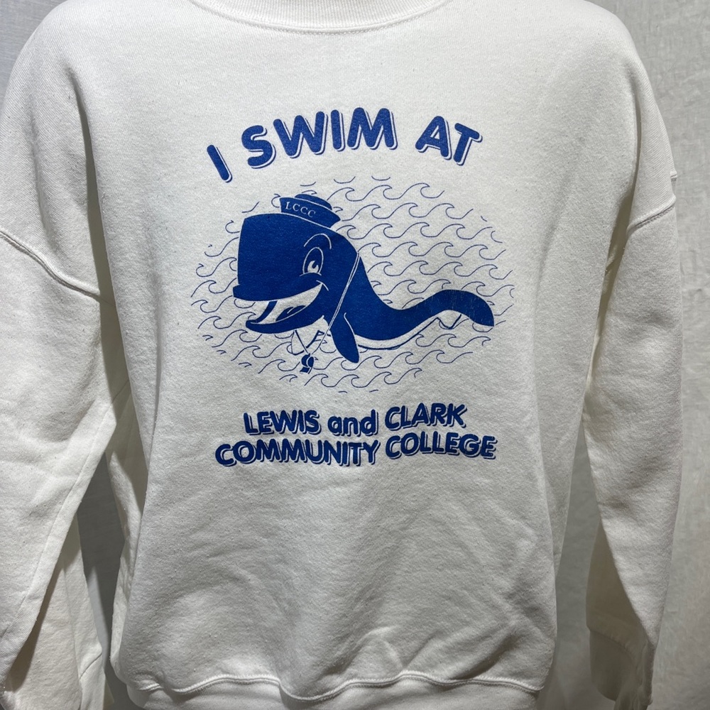 Vintage Lewis and Clark Community College Swim Sweatshirt, Great Condition